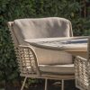 4 Seasons Outdoor Fabrice dining set latte met Prado tafel met keramisch blad in barrelvorm 240 x 105 cm - detail