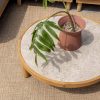 4 Seasons Outdoor Finn teak loungetafel met keramisch blad Ø 85 cm - detail