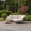 Taste by 4 Seasons Rhodos chaise loungebank antraciet met Volta tafel Ø 90 cm