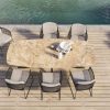 Taste by 4 Seasons Rhodos dining set met Prado barrel tafel 240 x 105 cm