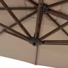 4 Seasons Outdoor Azzurro parasol met Beach doek 200 x 300 cm en Wenge frame - detail