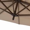 4 Seasons Outdoor Azzurro parasol met Beach doek 200 x 300 cm en Wenge frame - detail