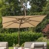 4 Seasons Outdoor Azzurro parasol met Beach doek 200 x 300 cm en Wenge frame