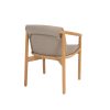 4 Seasons Outdoor Tess teak dining chair met bouclé bekleding