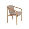 4 Seasons Outdoor Tess teak dining chair met bouclé bekleding