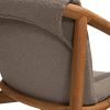 4 Seasons Outdoor Tess teak dining chair met bouclé bekleding - detail