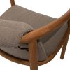 4 Seasons Outdoor Tess teak dining chair met bouclé bekleding - detail