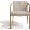 4 Seasons Outdoor Tess teak dining chair met bouclé bekleding