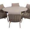 Taste by 4 Seasons Puglia low dining set latte met Low Donato tafel met keramisch blad Ø 160 cm