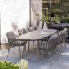 Taste by 4 Seasons Puglia dining set latte met Manolo barrel tafel met keramisch blad 240 x 103 cm