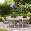 Taste by 4 Seasons Puglia low dining set latte met Low Donato tafel met keramisch blad Ø 160 cm