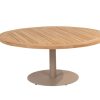 Taste by 4 Seasons Outdoor Saba low dining tafel latte met teak blad Ø 160 cm