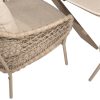 4 Seasons Outdoor Sardinia low dining set latte met Nevada tafel met keramisch blad 250 x 105 cm