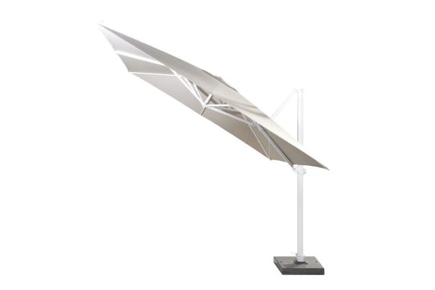 4 Seasons Outdoor Siesta 300 x 300 cm parasol taupe/wit frame SALE