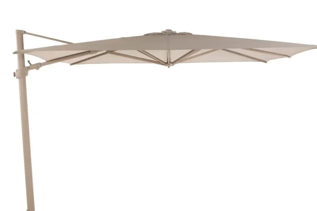 4 Seasons Outdoor Siesta PREMIUM 300 x 300 cm parasol - zand doek met latte frame
