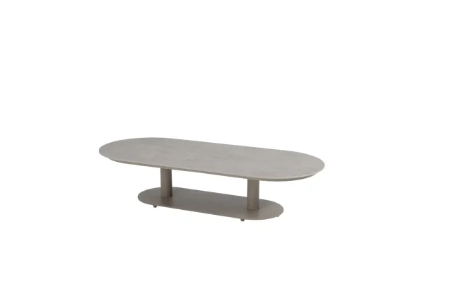 4 Seasons Outdoor Boaz loungetafel latte met ovaal blad 150 x 60 cm (H 35 cm)