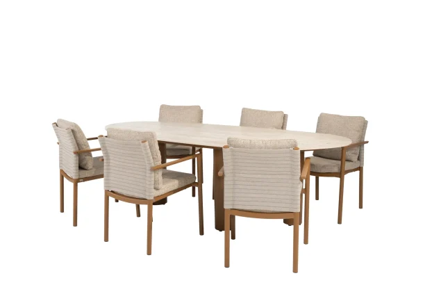 4 Seasons Outdoor Safina tuinset amber met Colorado tafel met keramisch blad 240 x 105 cm SALE