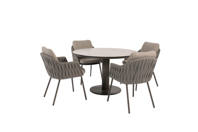 Taste by 4 Seasons Cannes tuinset terre met Sarah tafel Ø 120 cm