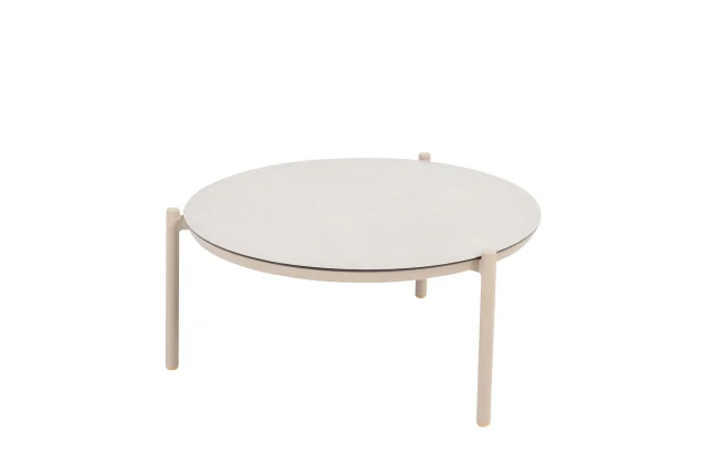 Taste by 4 Seasons Vic salontafel latte met geprint keramisch tafelblad Ø 73 cm (H 35 cm)