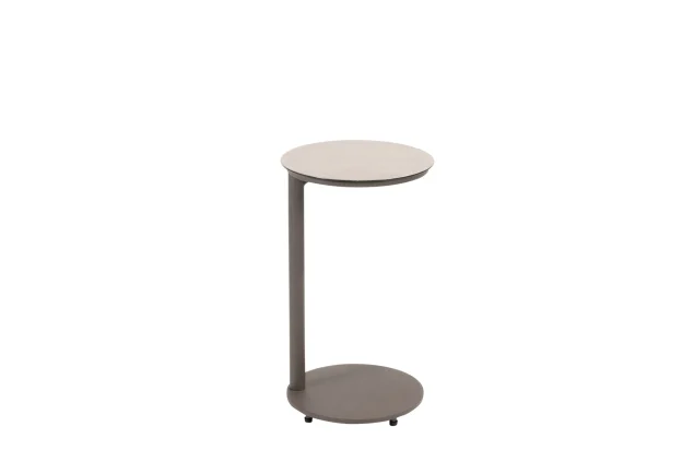Taste by 4 Seasons Vic bijzettafel terre met geprint keramisch tafelblad Ø 30 cm (H 50 cm)