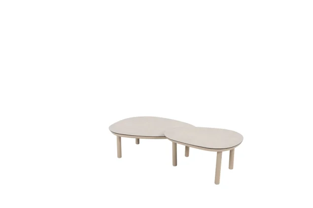 Taste by 4 Seasons Monroe set van 2 loungetafels latte 65 x 50 en 80 x 60 cm