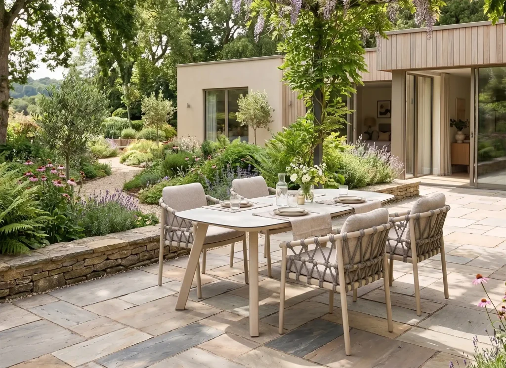Taste by 4 Seasons Piacenza tuinset met Manolo-tafel met geprint keramisch blad 180 cm