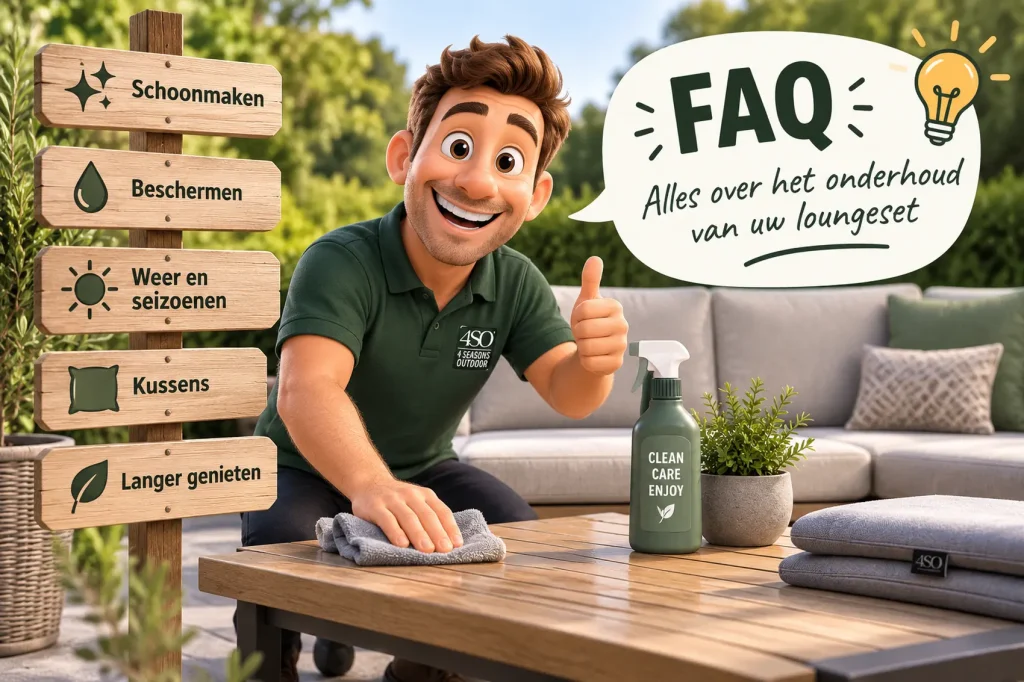 Veelgestelde vragen over onderhoud van 4SO tuinmeubelen