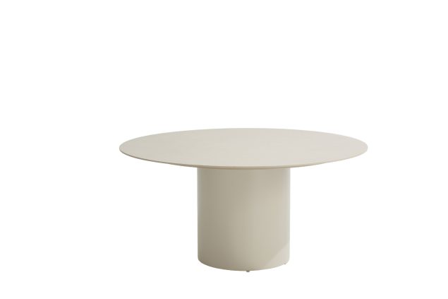 Taste by 4 Seasons Bosco tuintafel Linnen met rond keramisch blad Oyster Ø 160 cm