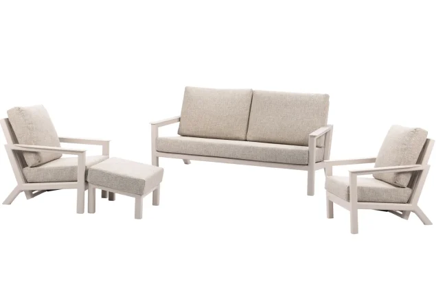 Taste by 4 Seasons Xara loungeset Linen met 1 voetenbank